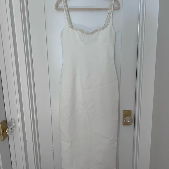 Ines maxi bridal Square Neck Bodycon Dress - Picture 4 of 8